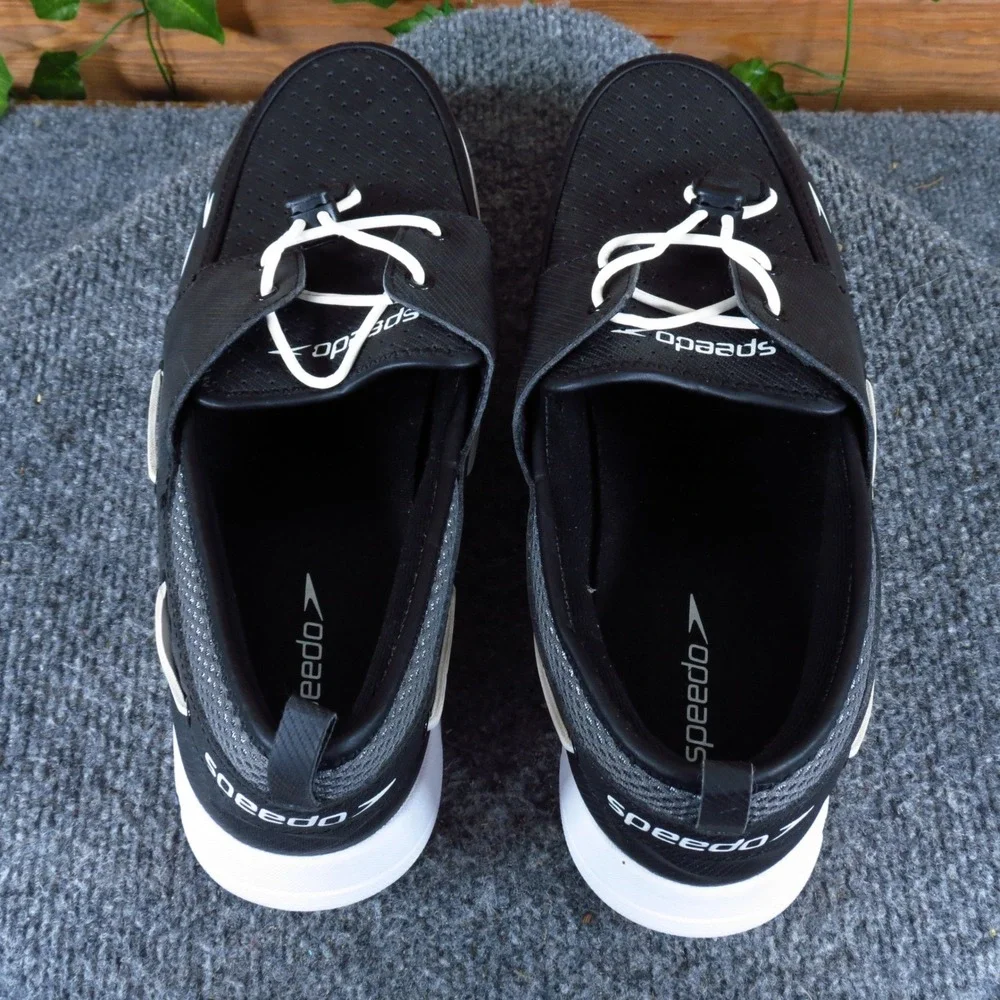 Speedo Port Women Water Boat Shoe Size 10 Aquatic Performance Black Synthetic‎